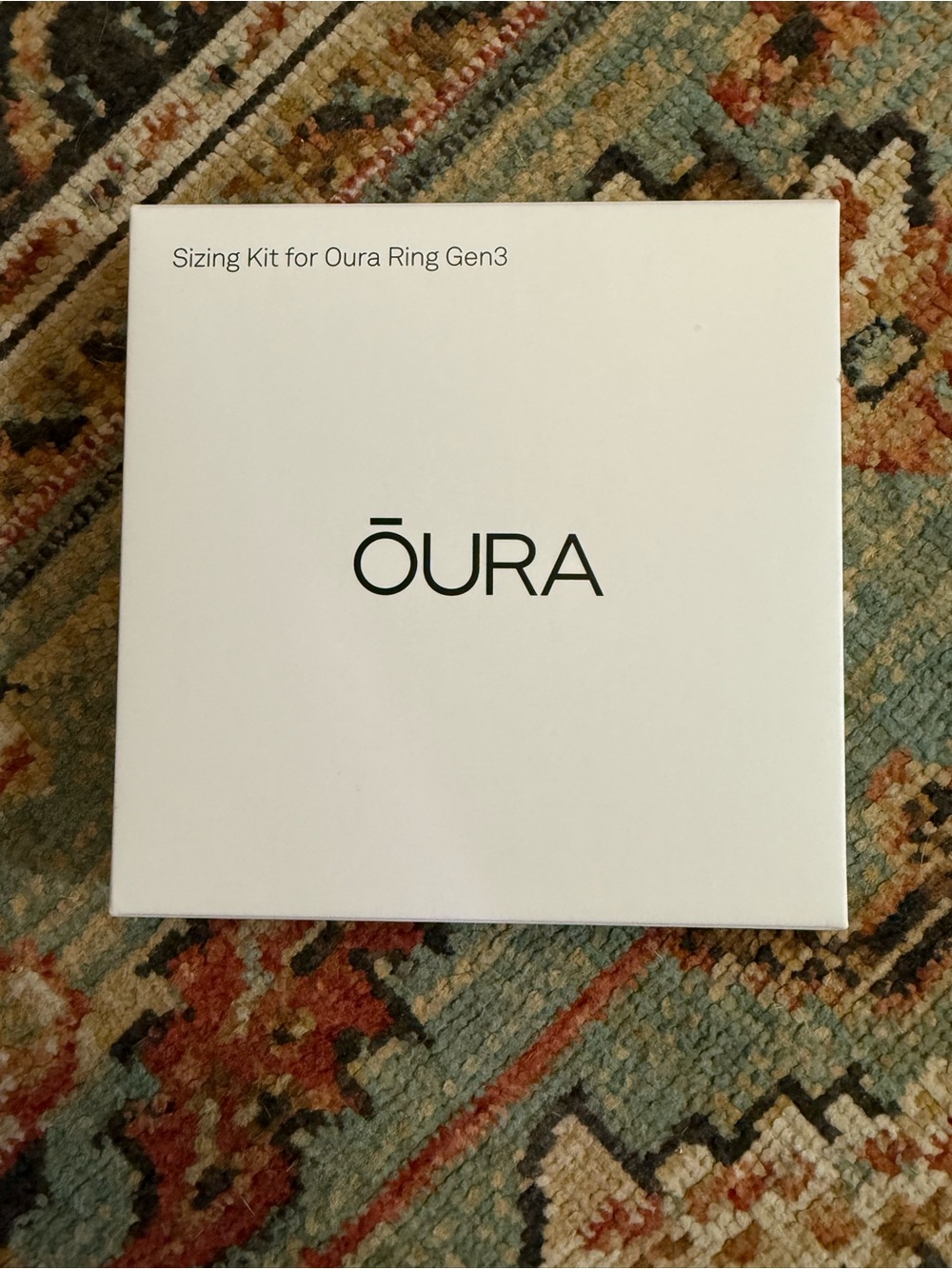 Oura Ring Gen3 Sizing Kit - White Box with Black Logo